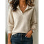 Pullover | Textured Knit, Quarter Zip Stand Collar 6