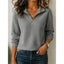 Pullover | Textured Knit, Quarter Zip Stand Collar 8