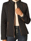 Quilted Jacket | Diamond-Quilted Design, Stand Collar 0