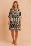 Women’s Printed Pattern Midi Dress