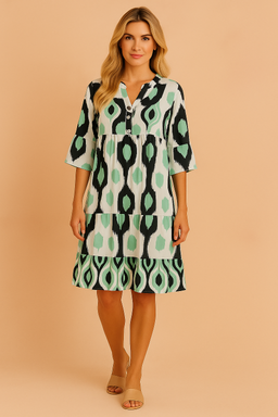Women’s Printed Pattern Midi Dress