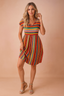 Women’s V-Neck Mini Dress with Elastic Waist