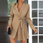 Women's Pleated Hem Blazer Dress