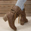Women’s Slouchy Western Ankle Boots with Braided Tassel