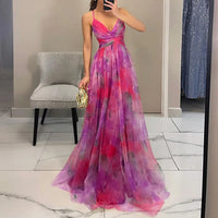 Women’s Floral Chiffon Maxi Dress