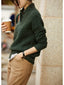 Women’s Cable Knit Jumper with Button Collar