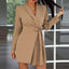 Women's Pleated Hem Blazer Dress