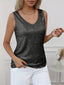 Sequin Top | V-neck, Sleeveless Design 5