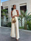 Set | Halter Neckline, Flowing Wide-Leg Silhouette 0