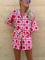 Shirt & Shorts Set | Geometric Print, Relaxed Fit 2