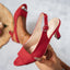 Slingback Heels | Open Back Design, Mid Heel 1