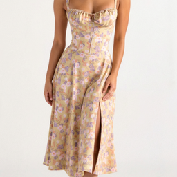Structured Corset Midi Dress