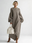 Sweater Dress | Oversized Silhouette, Chunky Knit Texture 1