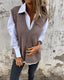 Sweater Vest | Deep V-Neckline, Ribbed Trim 1