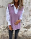 Sweater Vest | Deep V-Neckline, Ribbed Trim 4