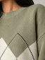Sweater | Argyle Pattern, Crewneck, Ribbed Cuffs 1