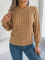 Sweater | Cable-Knit Texture, Round Neckline 1