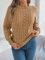Sweater | Cable-Knit Texture, Round Neckline 3