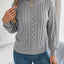 Sweater | Cable-Knit Texture, Round Neckline 7