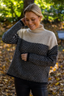 Sweater | Chevron Pattern, Funnel Neck Design 1