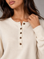 Sweater | Henley Neckline, Button Placket 1