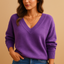Sweater | Ribbed V-Neckline, Relaxed Fit 3