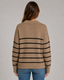 Sweater | Striped Pattern, Open Polo Collar 3