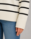 Sweater | Striped Pattern, Open Polo Collar 5