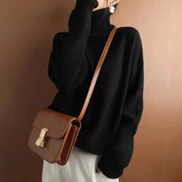 Sweater | Turtleneck Neckline, Diamond Knit Pattern 5