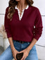Sweater | V-Neckline, Lace Detail 6