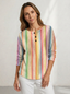Sweater | Waffle Knit Texture, Button Neckline 11
