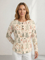 Sweater | Waffle Knit Texture, Button Neckline 14