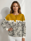 Sweater | Waffle Knit Texture, Button Neckline 15