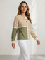 Sweater | Waffle Knit Texture, Button Neckline 2