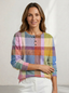 Sweater | Waffle Knit Texture, Button Neckline 8