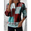 Sweatshirt | Half-Zip Neckline, Color Block Design 1