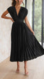 Women's Casual Pleated Maxi Dress