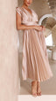 Women's Casual Pleated Maxi Dress
