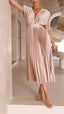Women's Casual Pleated Maxi Dress