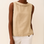Top | Sleeveless Design, Rolled Collar 2