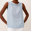 Top | Sleeveless Design, Rolled Collar 4
