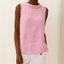 Top | Sleeveless Design, Rolled Collar 6