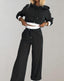 Tracksuit | Casual Hoodie, Wide-Leg Pants 0