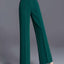 Women's High-Waisted Straight-Leg Trousers with Slant Pockets