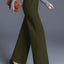 Women's High-Waisted Straight-Leg Trousers with Slant Pockets