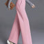 Women's High-Waisted Straight-Leg Trousers with Slant Pockets
