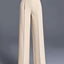 Women's High-Waisted Straight-Leg Trousers with Slant Pockets