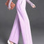 Women's High-Waisted Straight-Leg Trousers with Slant Pockets