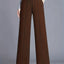 Women's High-Waisted Straight-Leg Trousers with Slant Pockets