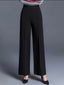 Women's High-Waisted Straight-Leg Trousers with Slant Pockets